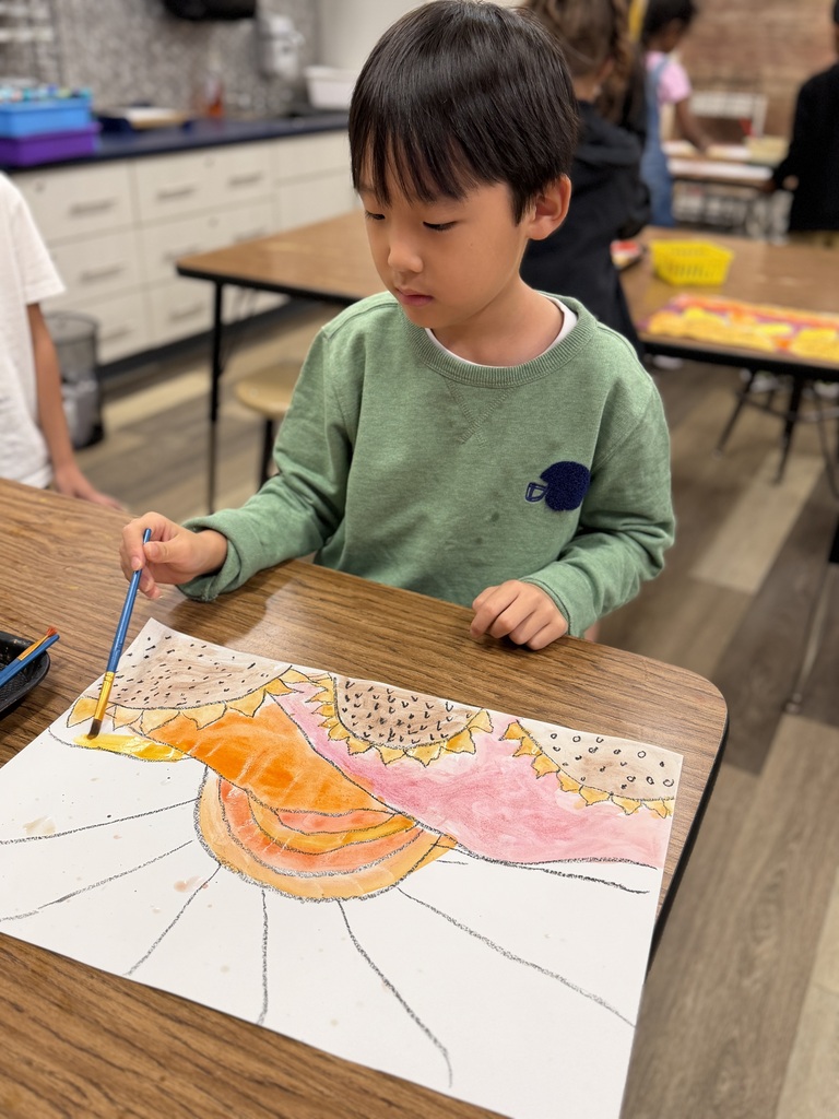 1 boy painting 