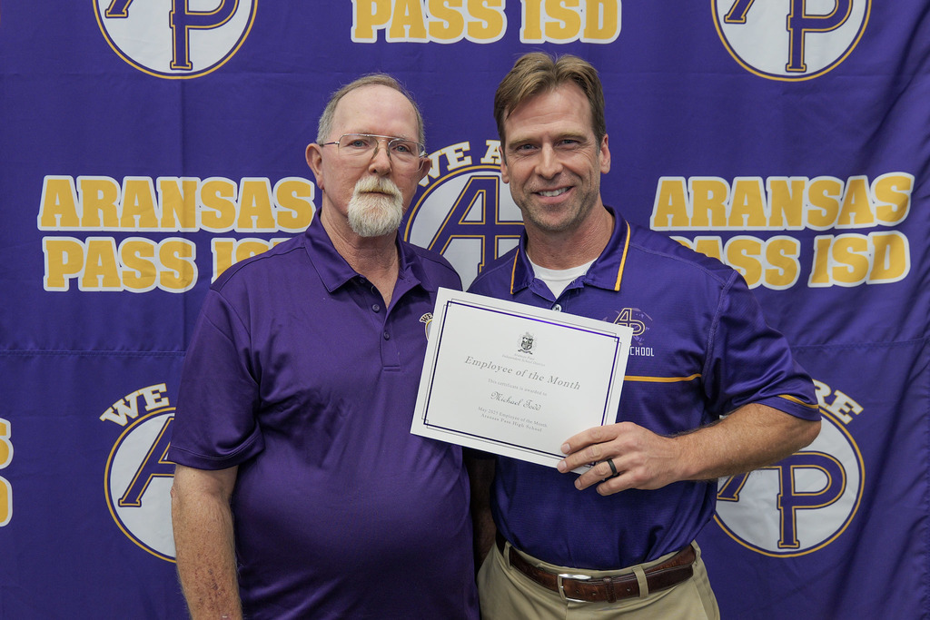 staff member receiving an award