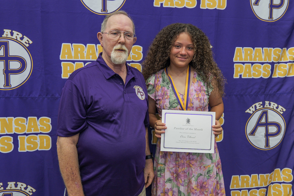 student receiving an award