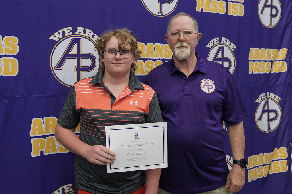 student receiving an award