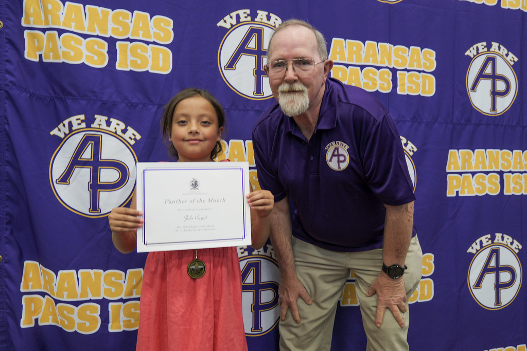 student receiving an award