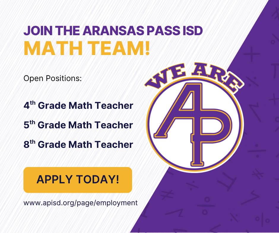 Join the Aransas Pass ISD Math Team
