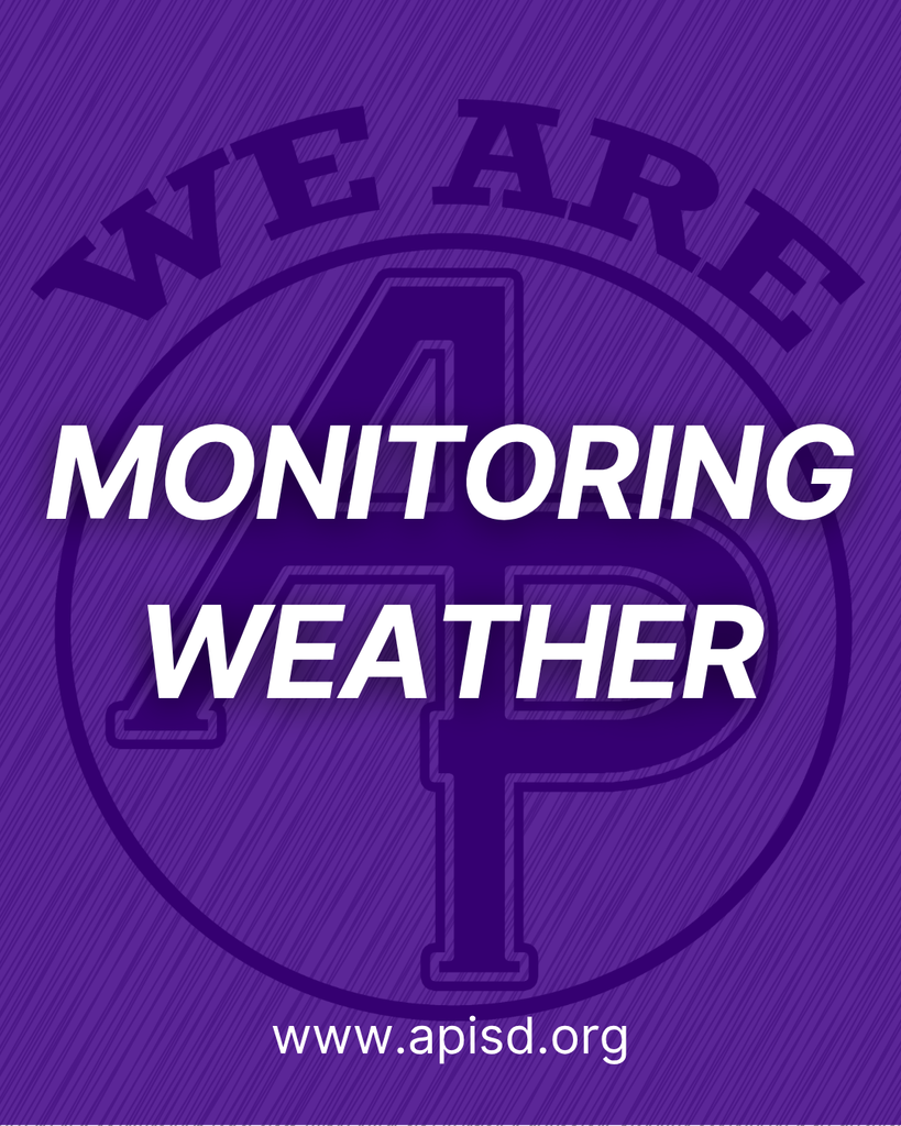 The text "Monitoring weather" in white on a purple background with the "We Are AP" logo semi-transparent.