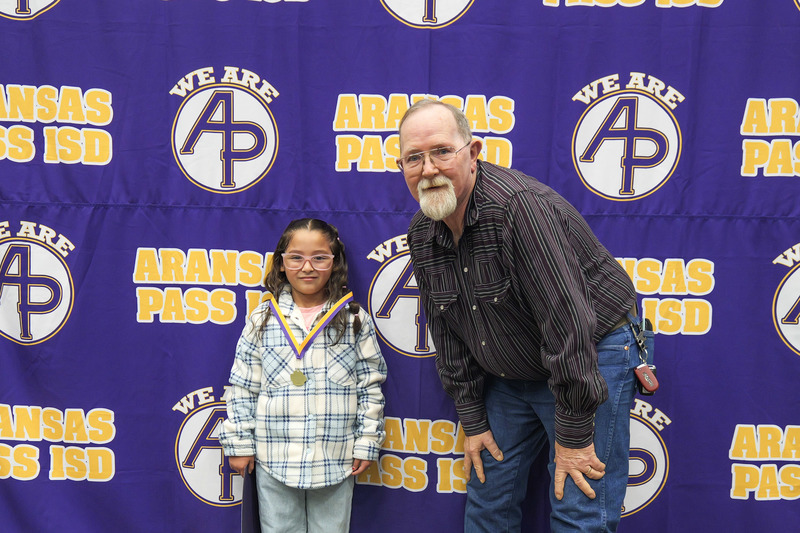 student receiving an award