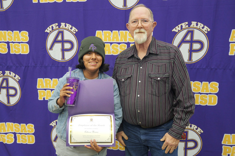 Staff member receiving an award