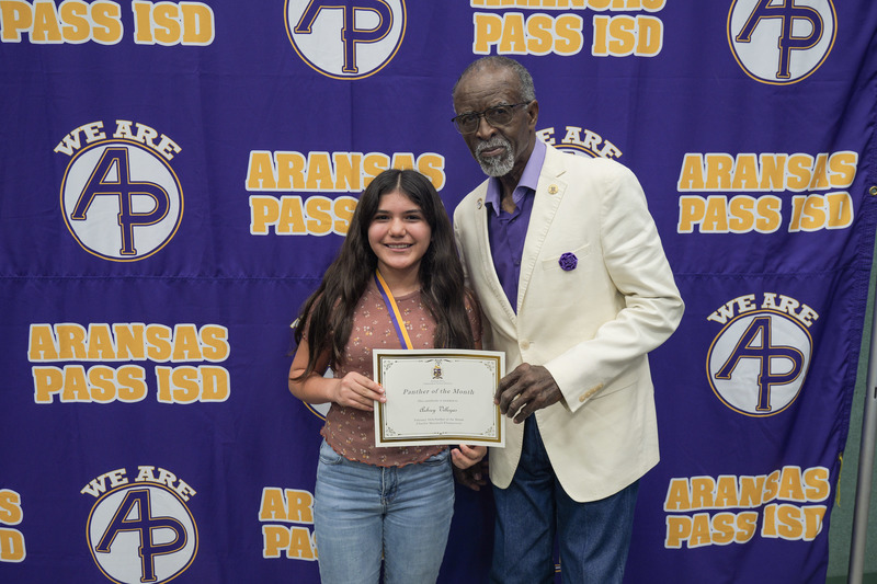 student receiving an award