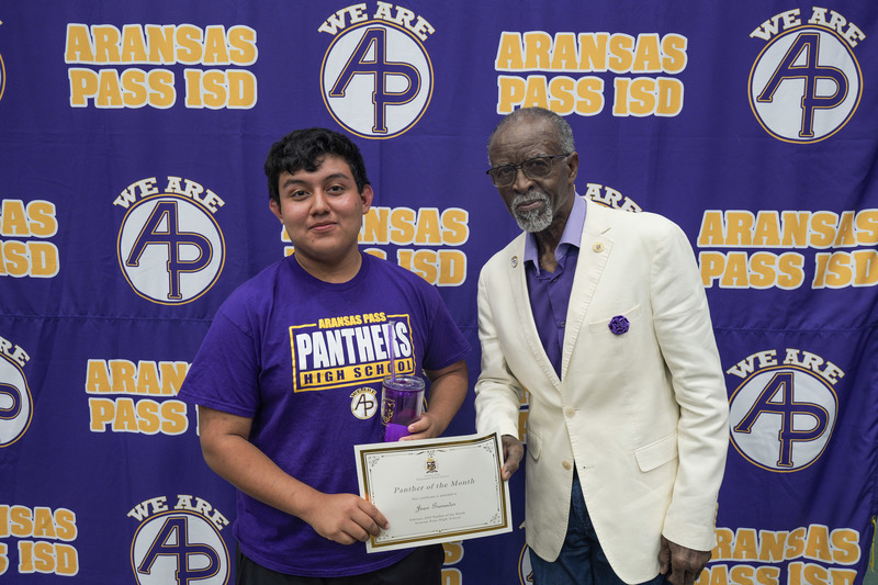 student receiving an award