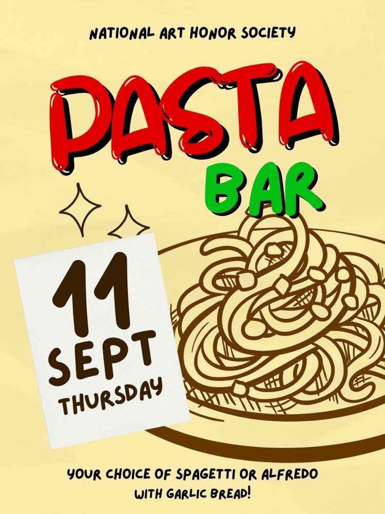 pasta bar flyer for fundraiser 