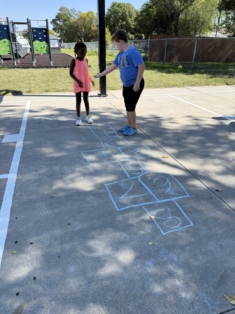 hopscotching with our buddies