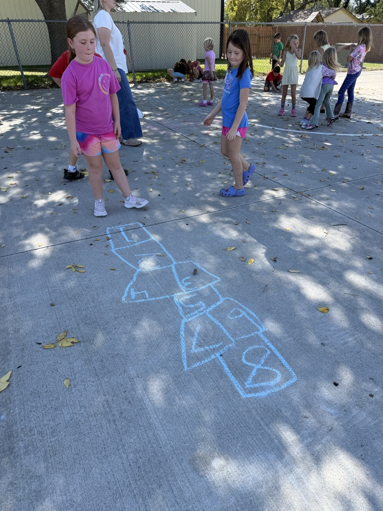 hopscotching with our buddies