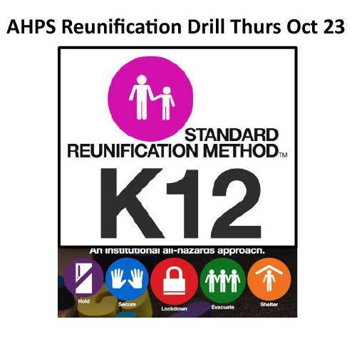 reunification drill on thursday oct 23rd