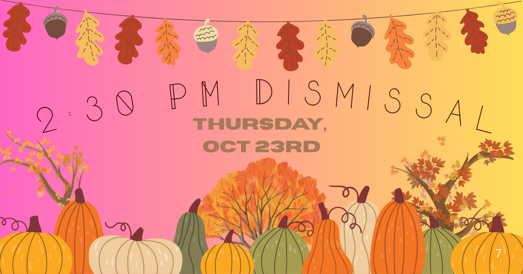 early dismissal friday october 23rd
