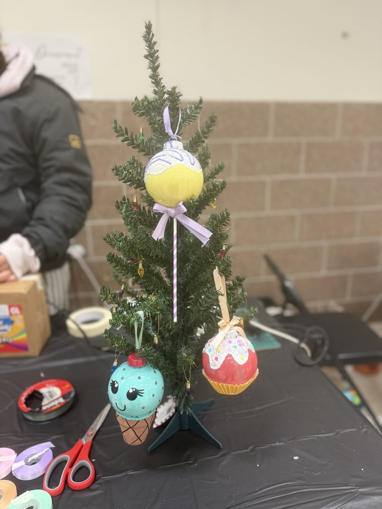 mini Christmas tree with ornament