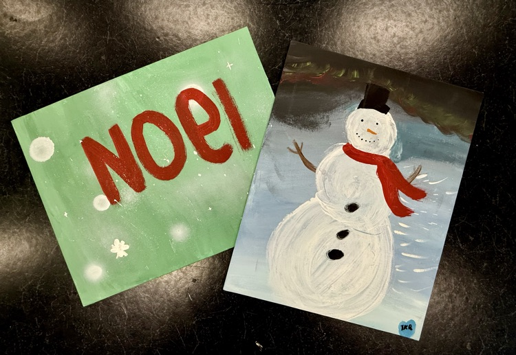 snowman painting