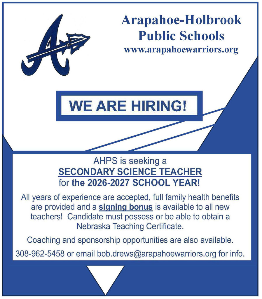 Science Teacher Opening at AHPS