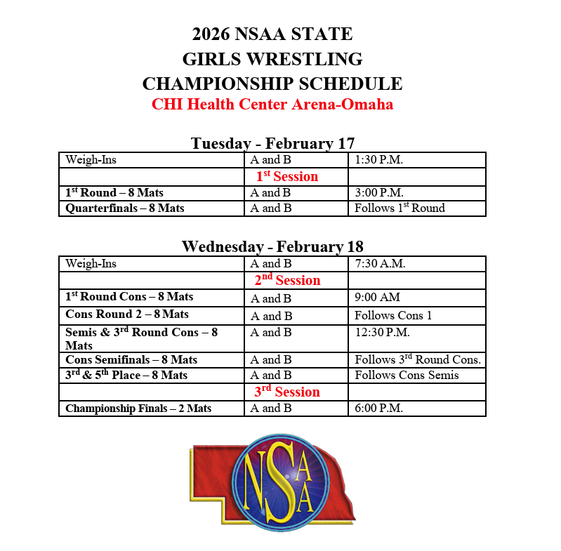 girls state wrestling schedule