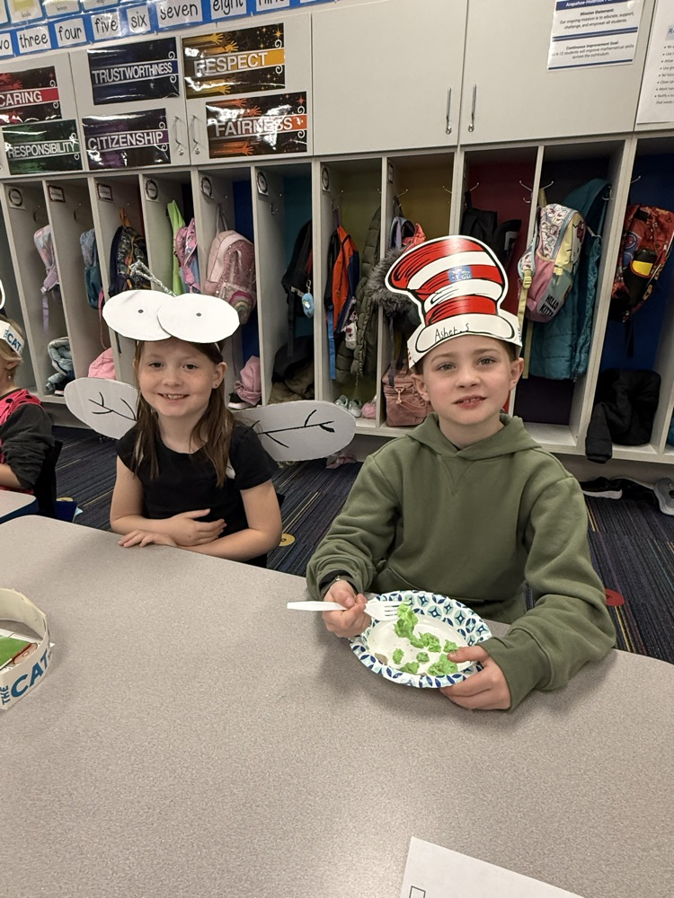 enjoying our green eggs and ham