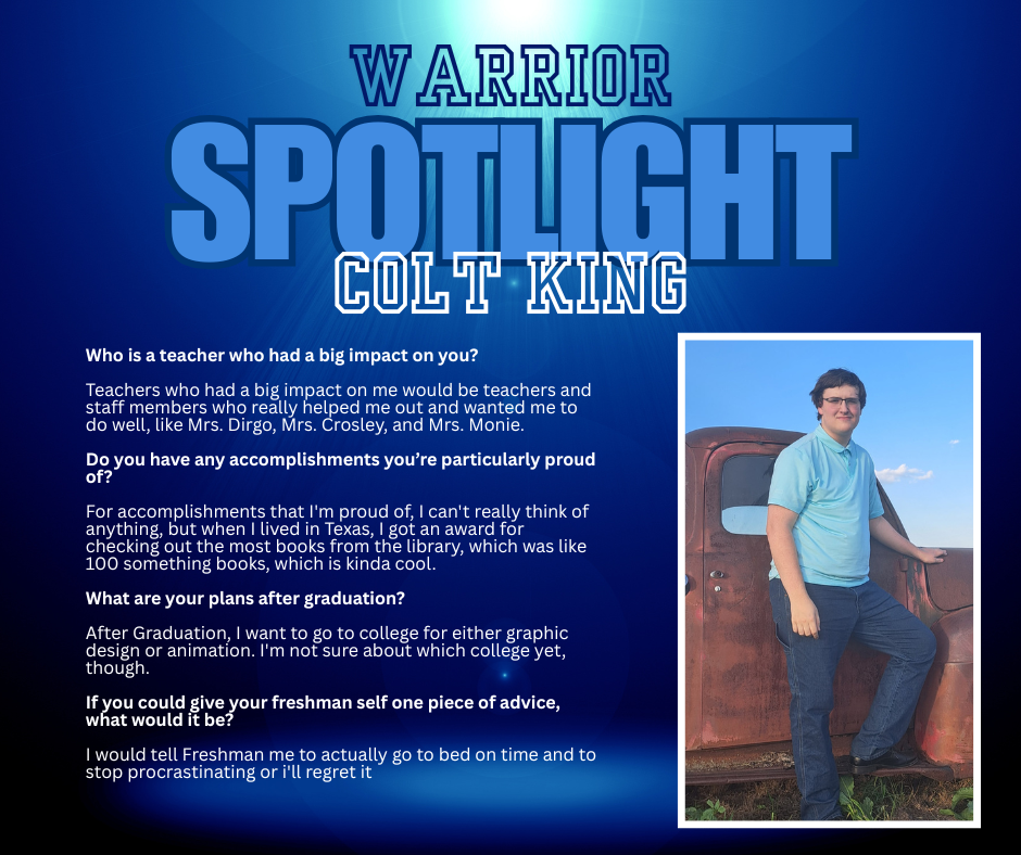 senior spotlight - colt king