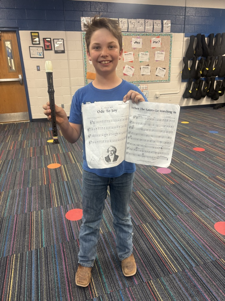 student with recorder