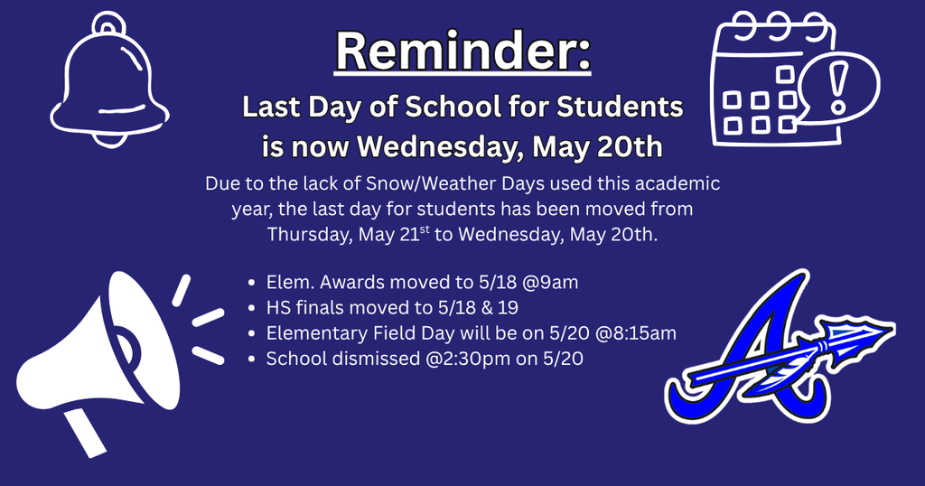 end of year schedule update - reminder