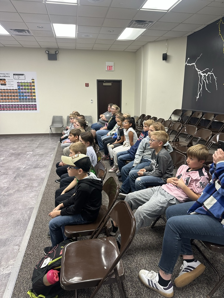 The second graders learning about raptors.