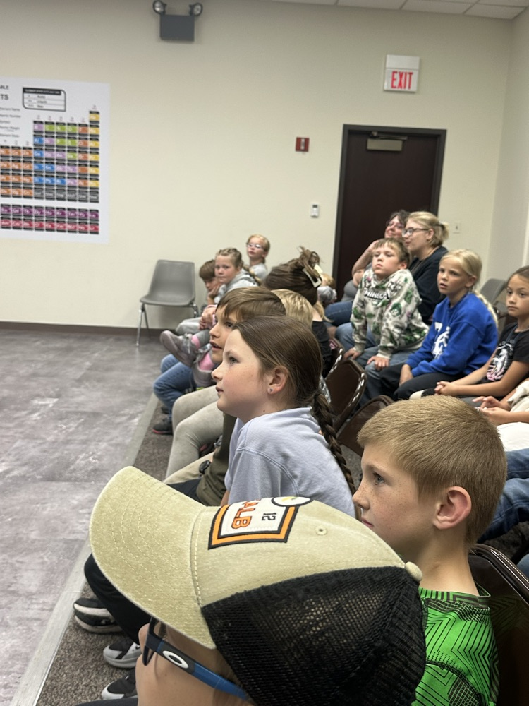 The second graders learning about raptors.