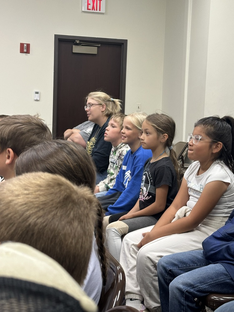 The second graders learning about raptors.