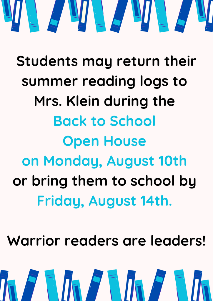 Reading Logs Due