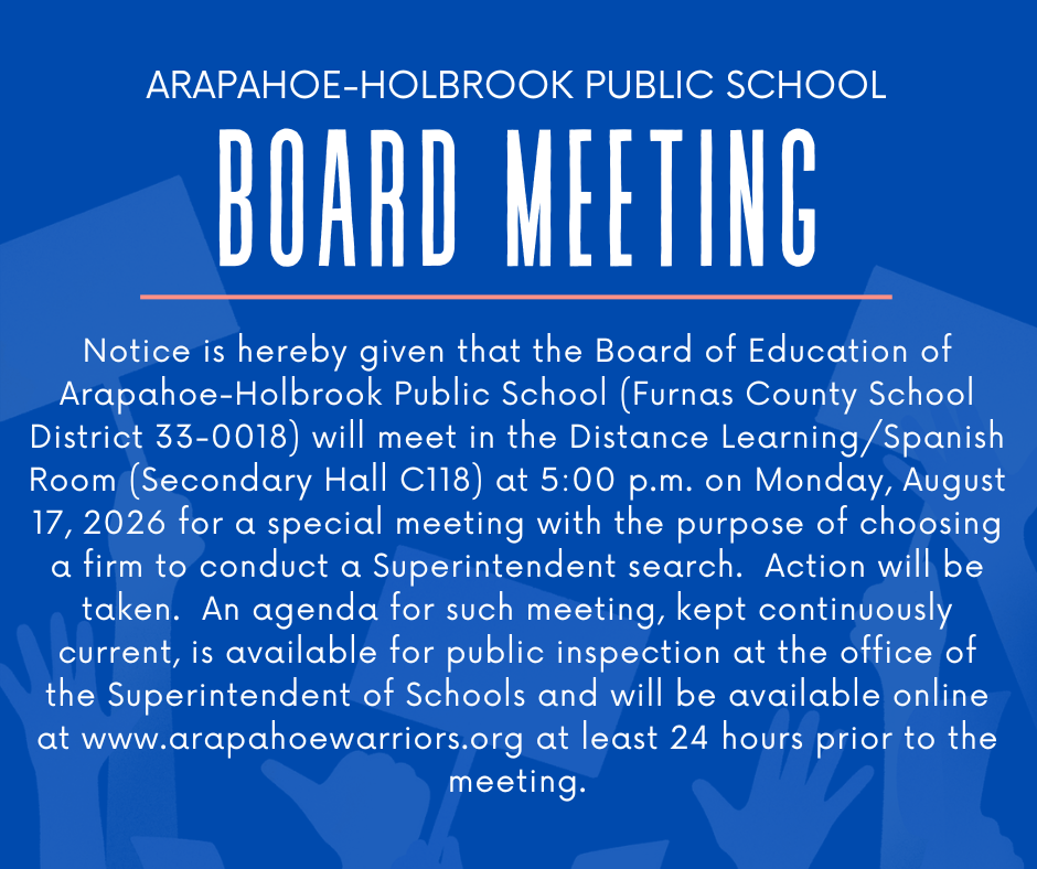 Special Board Meeting Notice