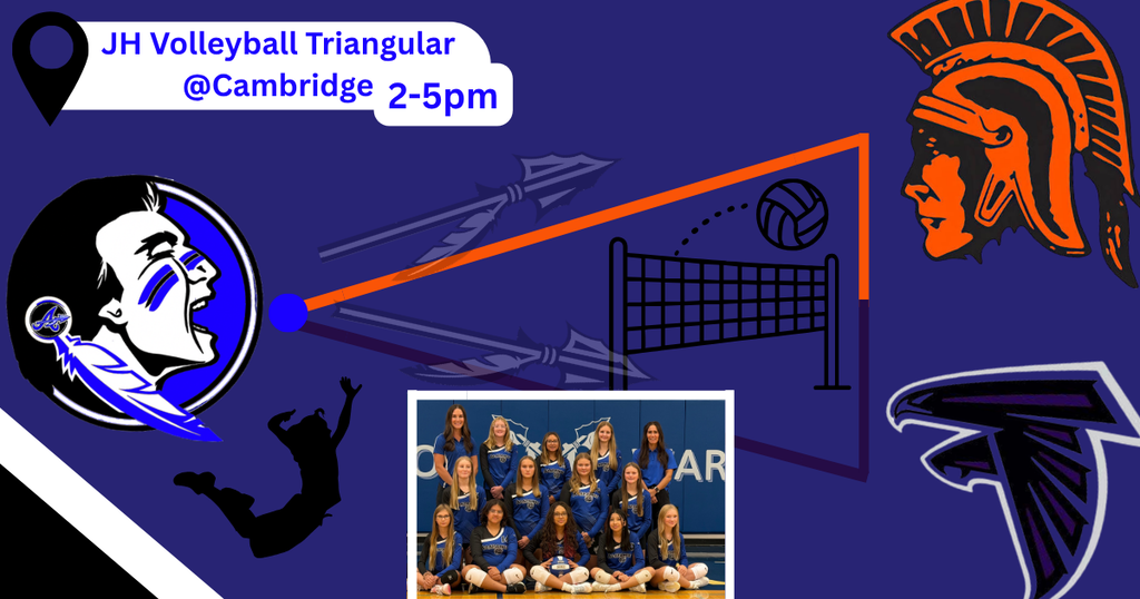 jh volleyball tri at cambridge - tuesday september 1st - 2pm start