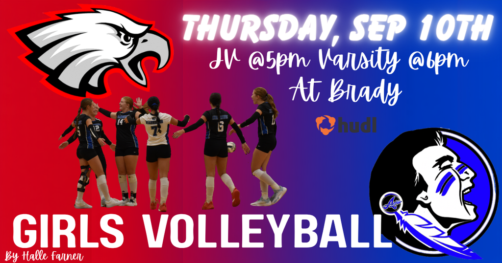 volleyball at brady - thursday september 10th