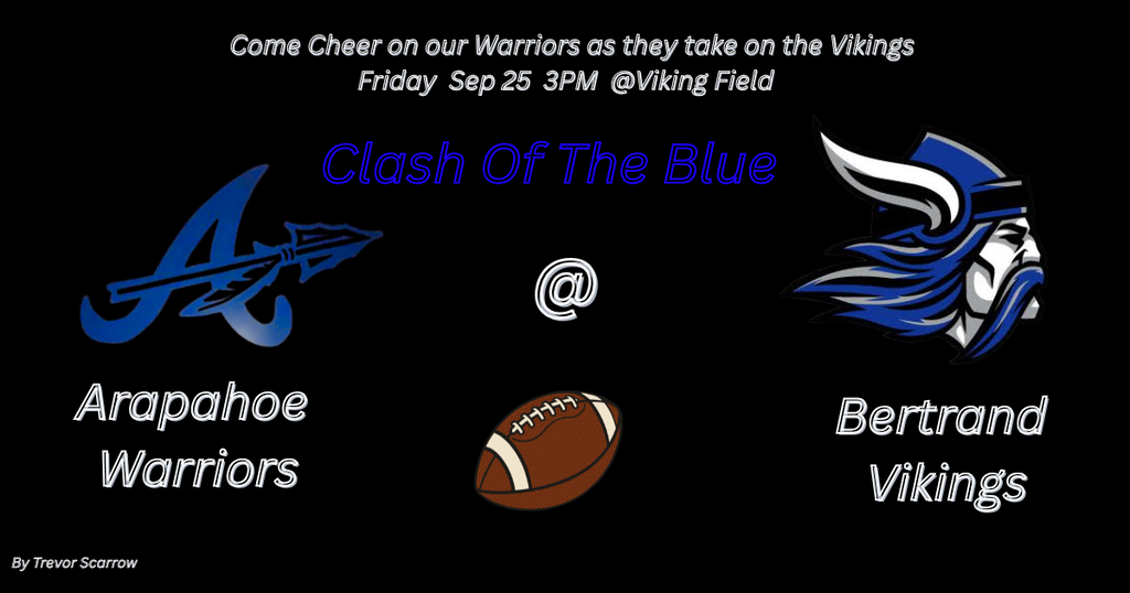 football - arapahoe at bertrand - friday september 25th - 3pm - 1