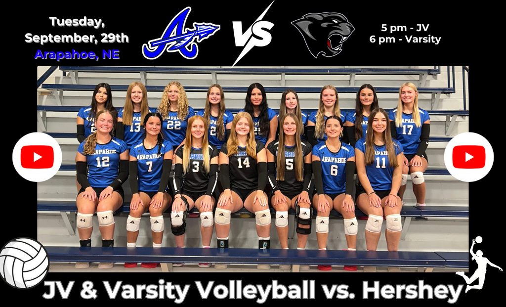 volleyball vs hersey - tuesday september 29th at home - 5pm start