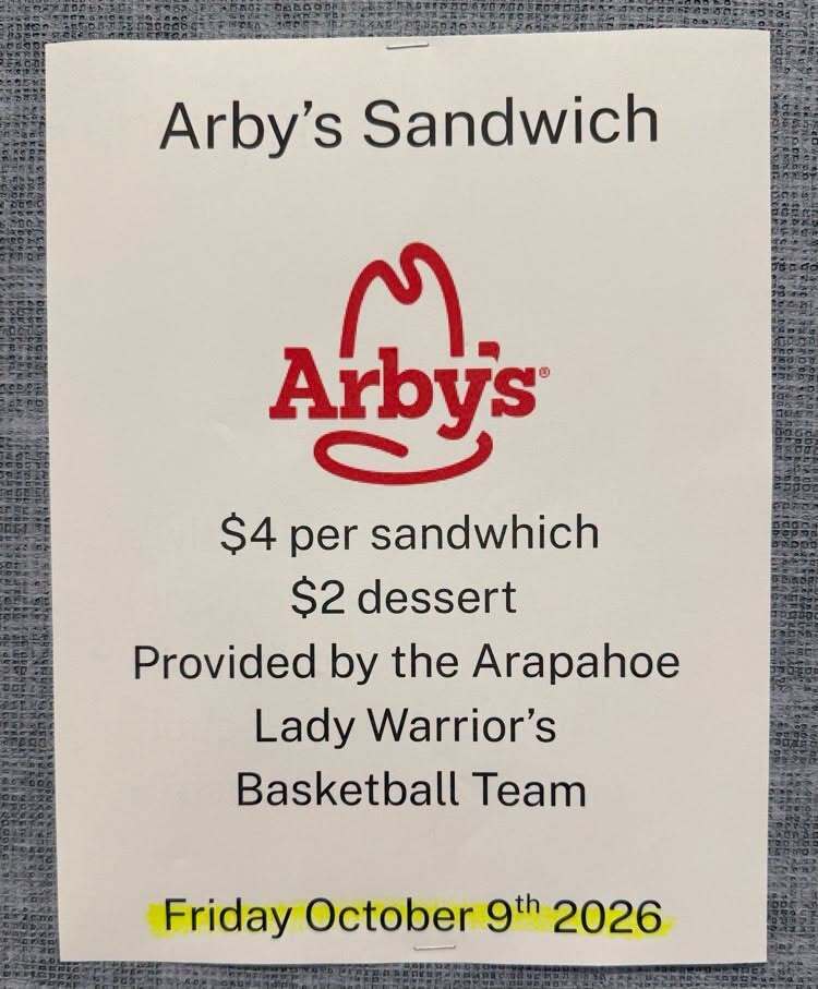girls basketball arby's sandwich fundraiser