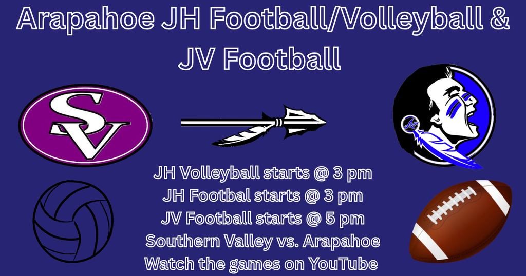 jh volleyball/football & jv football - southern valley vs. arapahoe - 1