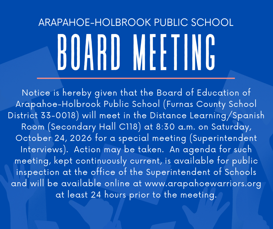 Board Meeting Notice - Special Meeting
