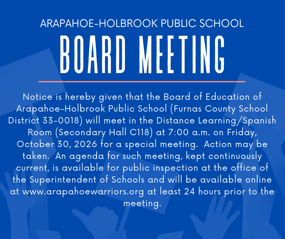 Board Meeting Notice - Special Meeting