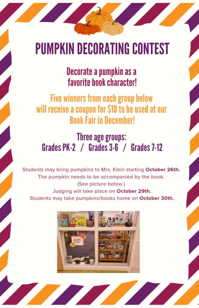 Pumpkin book characters contest information