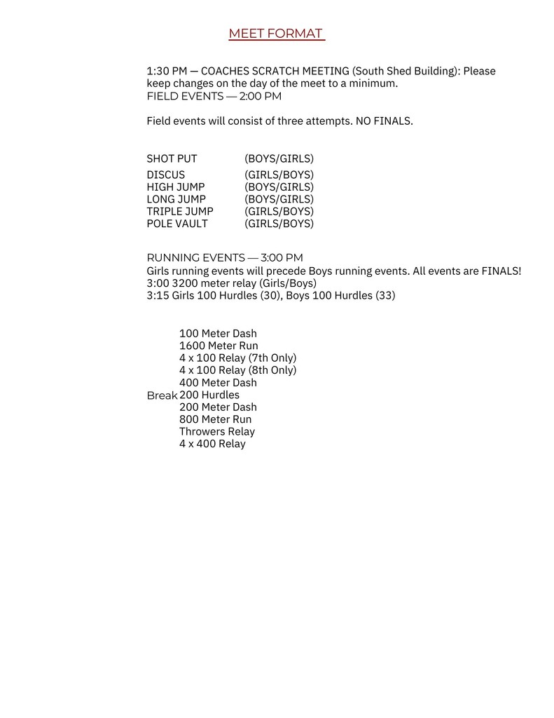 Centrua JH Track Meet