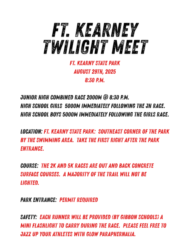 Ft. Kearney Twilight CC Meet Info