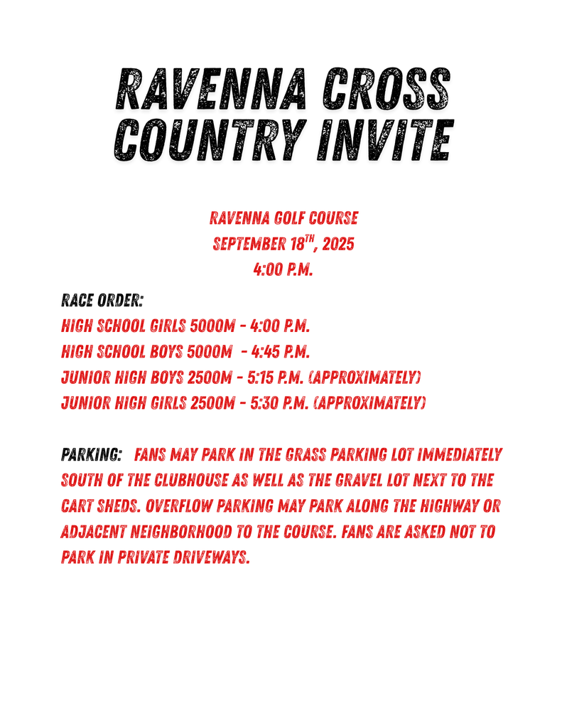 Ravenna CC Meet Information