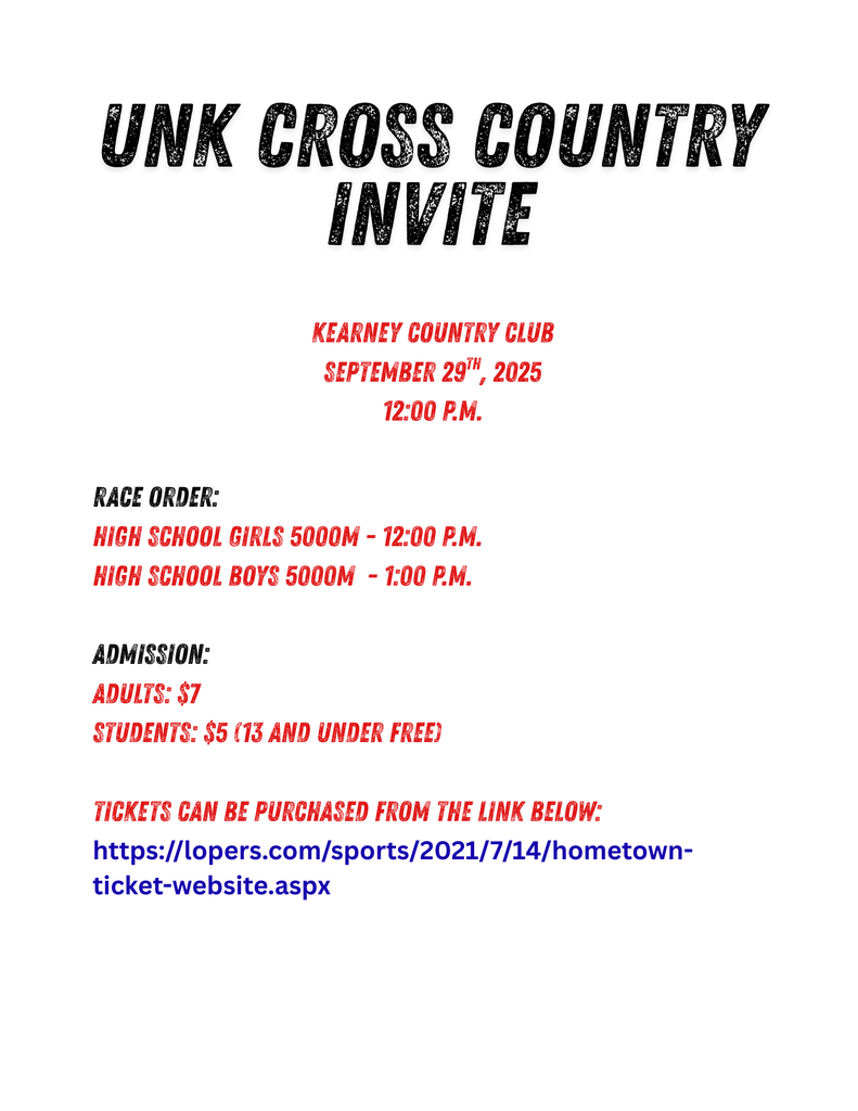 UNK XC Invite Info