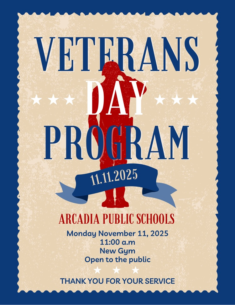 Next week is Veterans Day, The National Honor Society is hosting a Veterans Day Program for the public at 11:00 a.m. on November 11th. Hope to see you all there 🇺🇸