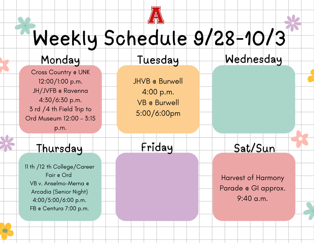 APS Weekly Schedule