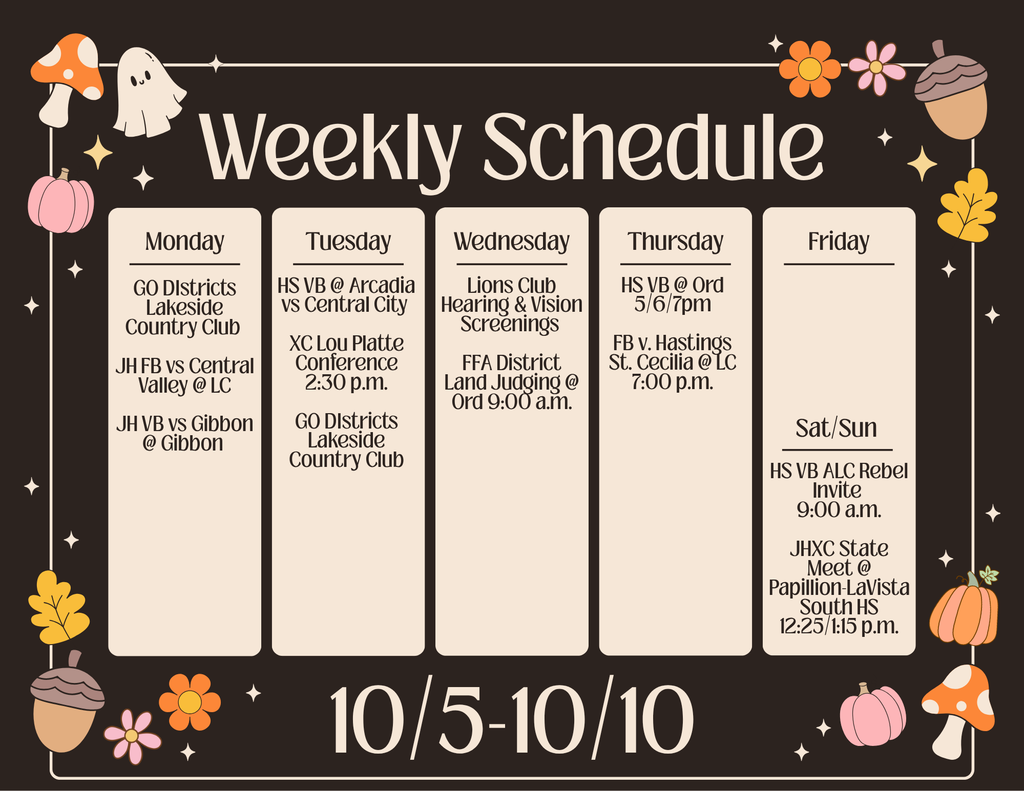 APS Weekly Schedule