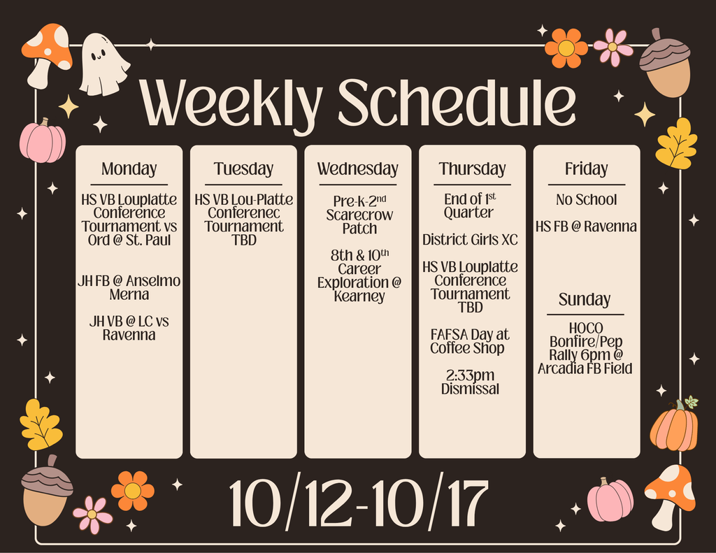 APS Weekly Schedule