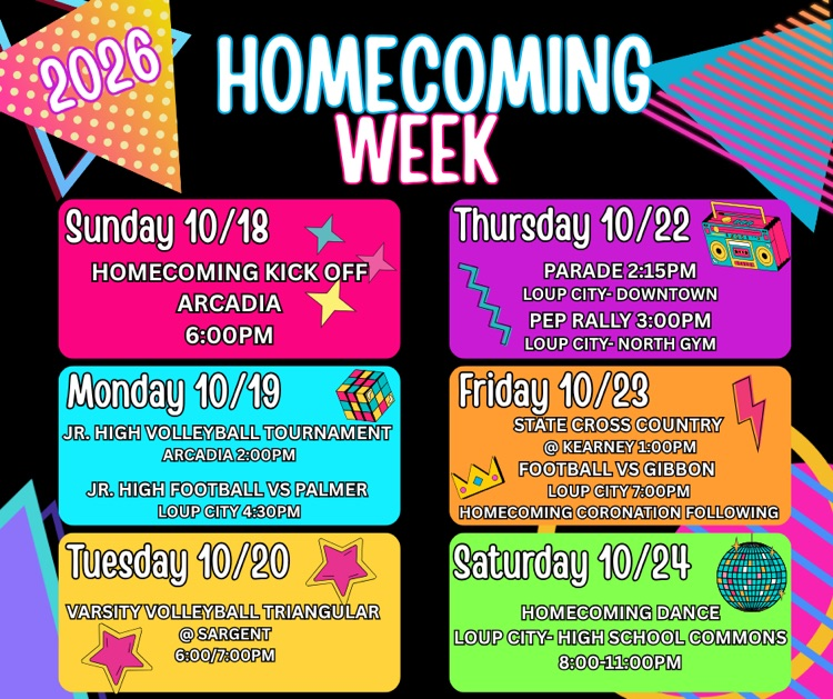 hoco event schedule