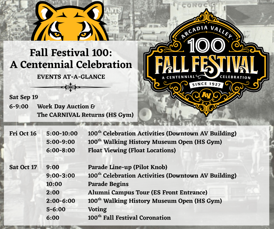 Fall Festival 100 Schedule