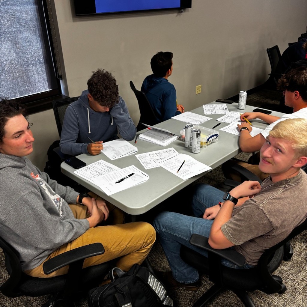 students studying