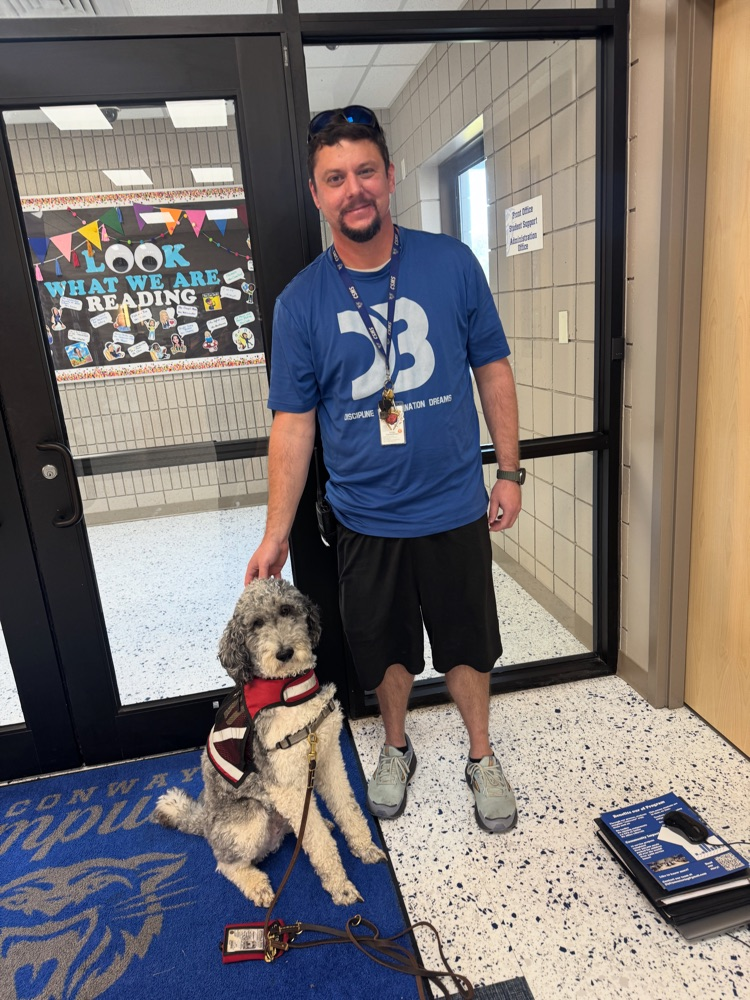 teacher and dog 